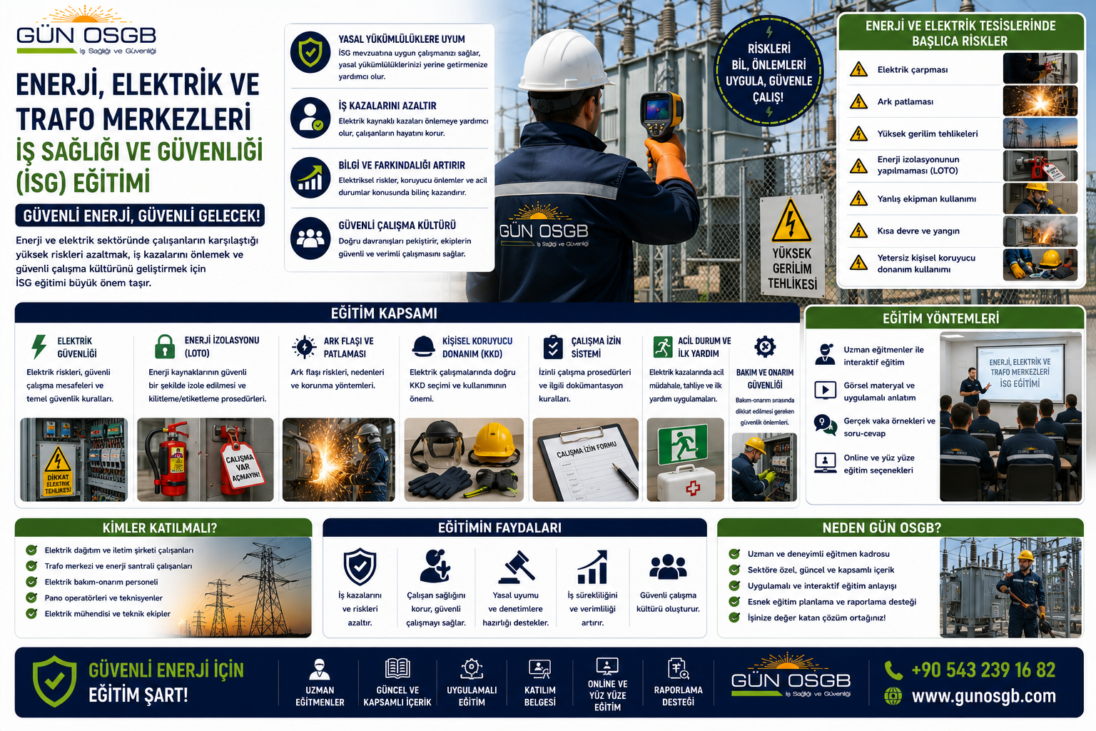 Enerji ve Elektrik Tesislerinde İSG Eğitimi Hayat Kurtarır